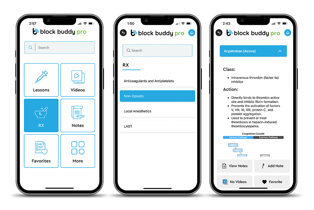 BBP-1024x683-Rx Rx Guide Screens From Block Buddy App for Ultrasound Guided Nerve Blocks